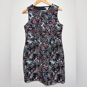 H&M Embroidered Black Floral Midi Dress